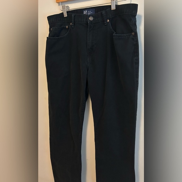 GAP Denim Men’s Black Khaki Straight Pants Regular Pants - Size 34X32 - Picture 2 of 6